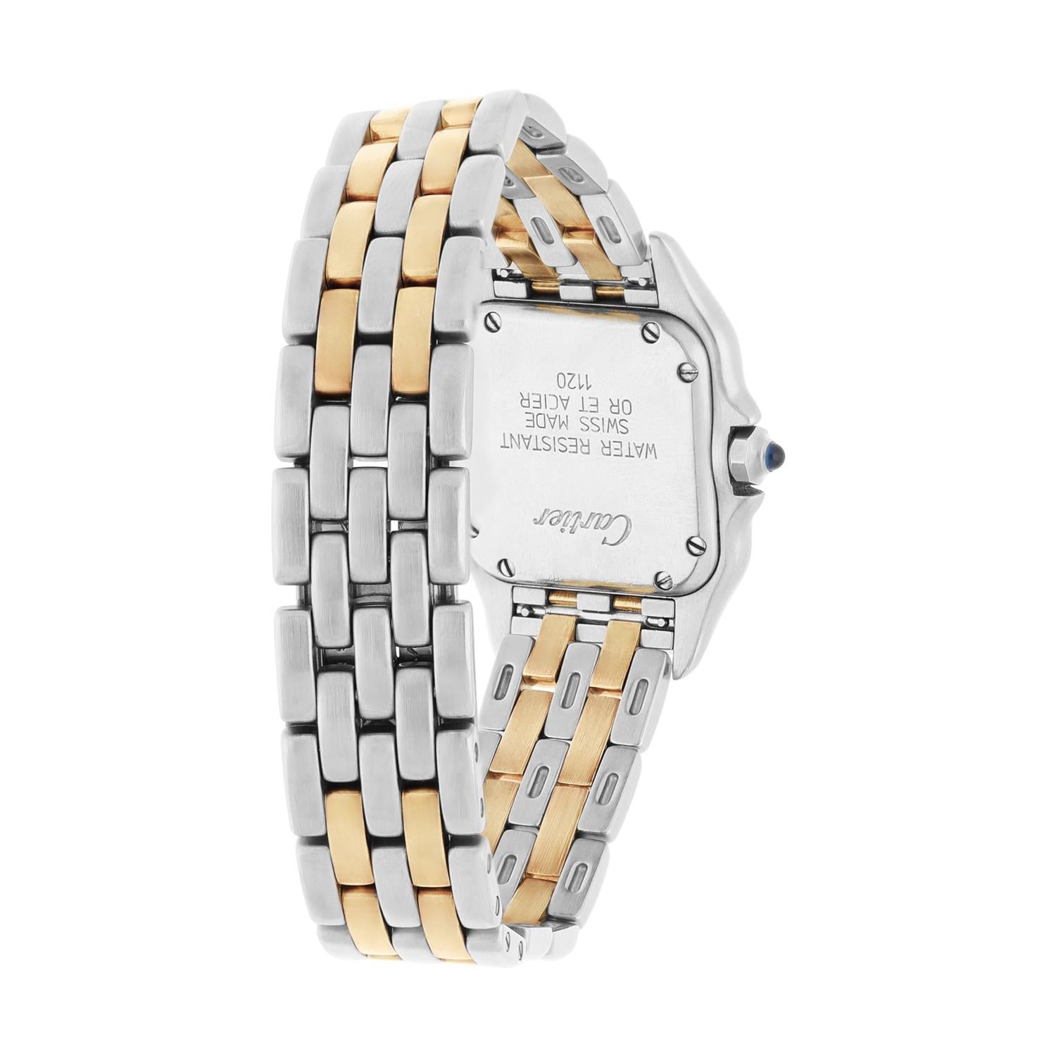 Cartier Panthère W25029b6 Panthere Ladies 18k Yellow Gold And Stainless Steel For Sale 3