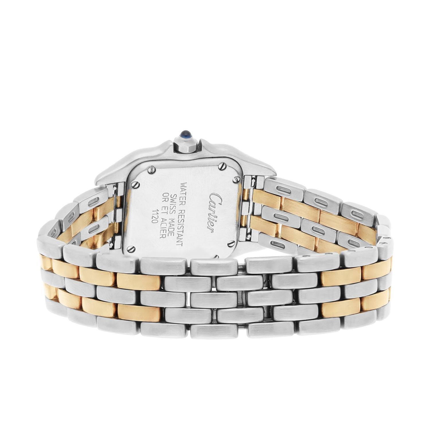 Cartier Panthère W25029b6 Panthere Ladies 18k Yellow Gold And Stainless Steel For Sale 4