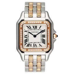 Cartier Panthere W3PN0007 Rose Gold & Steel Ladies Watch Box Papers