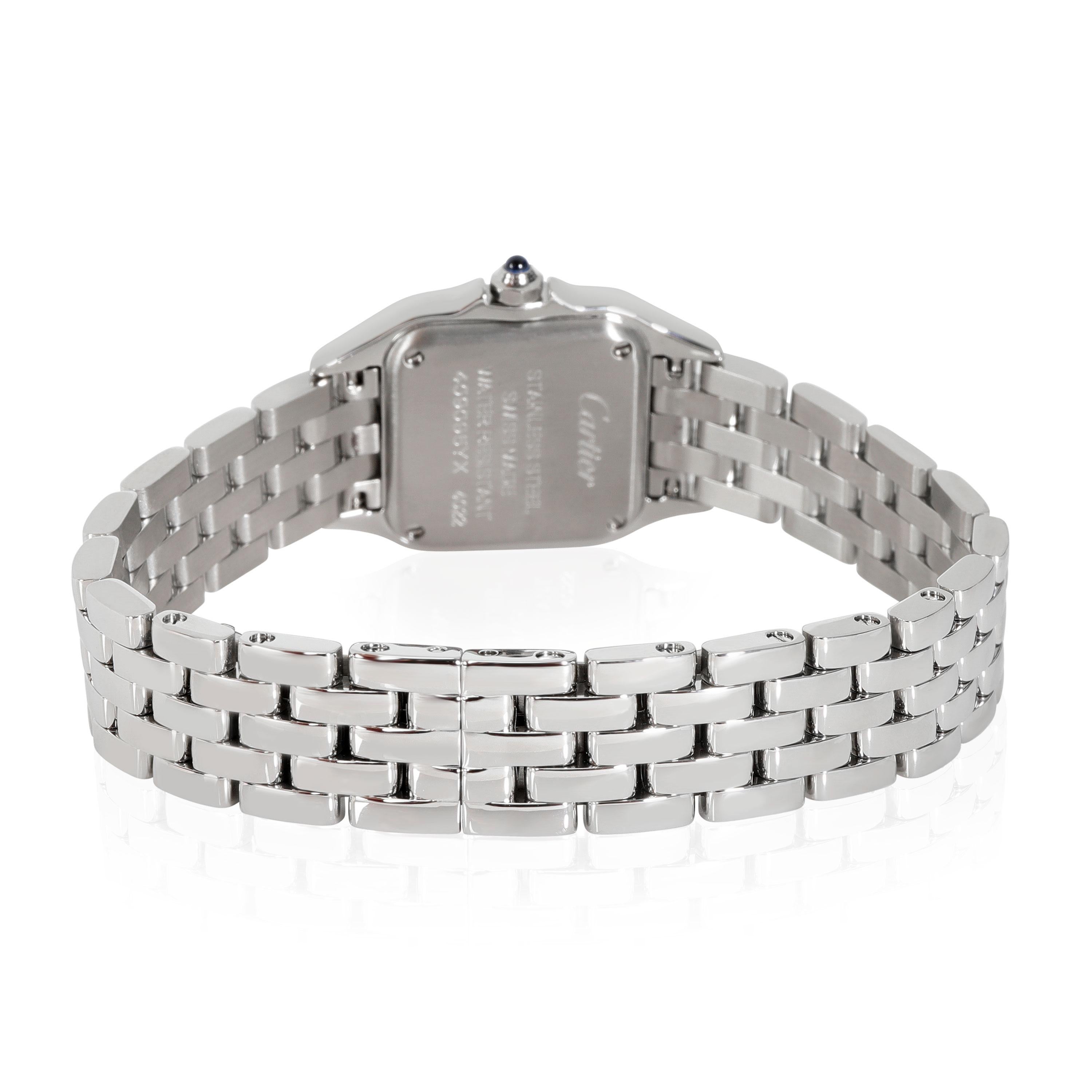 
Cartier Panthere W4PN0007 Women's Watch in Stainless Steel

SKU: 112874

PRIMARY DETAILS
Brand:  Cartier
Model: Panthere
Country of Origin: Switzerland
Movement Type: Quartz: Battery
Year Manufactured: 2019
Year of Manufacture: 2010-2019
Condition: