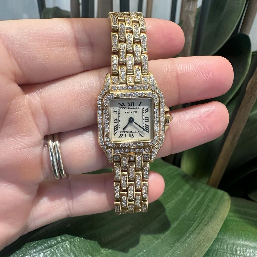 cartier gold square watch