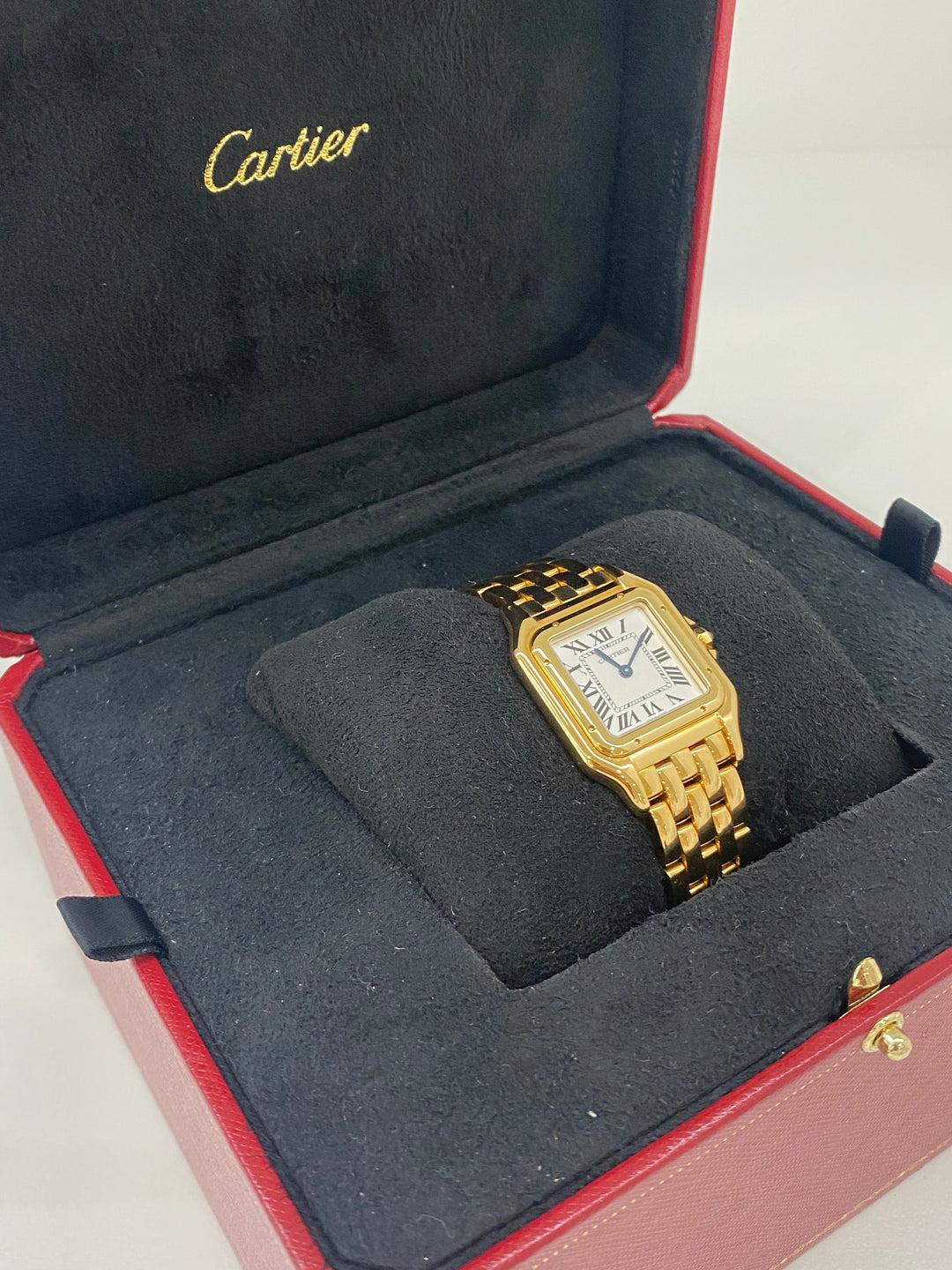gold cartier watch pre owned
