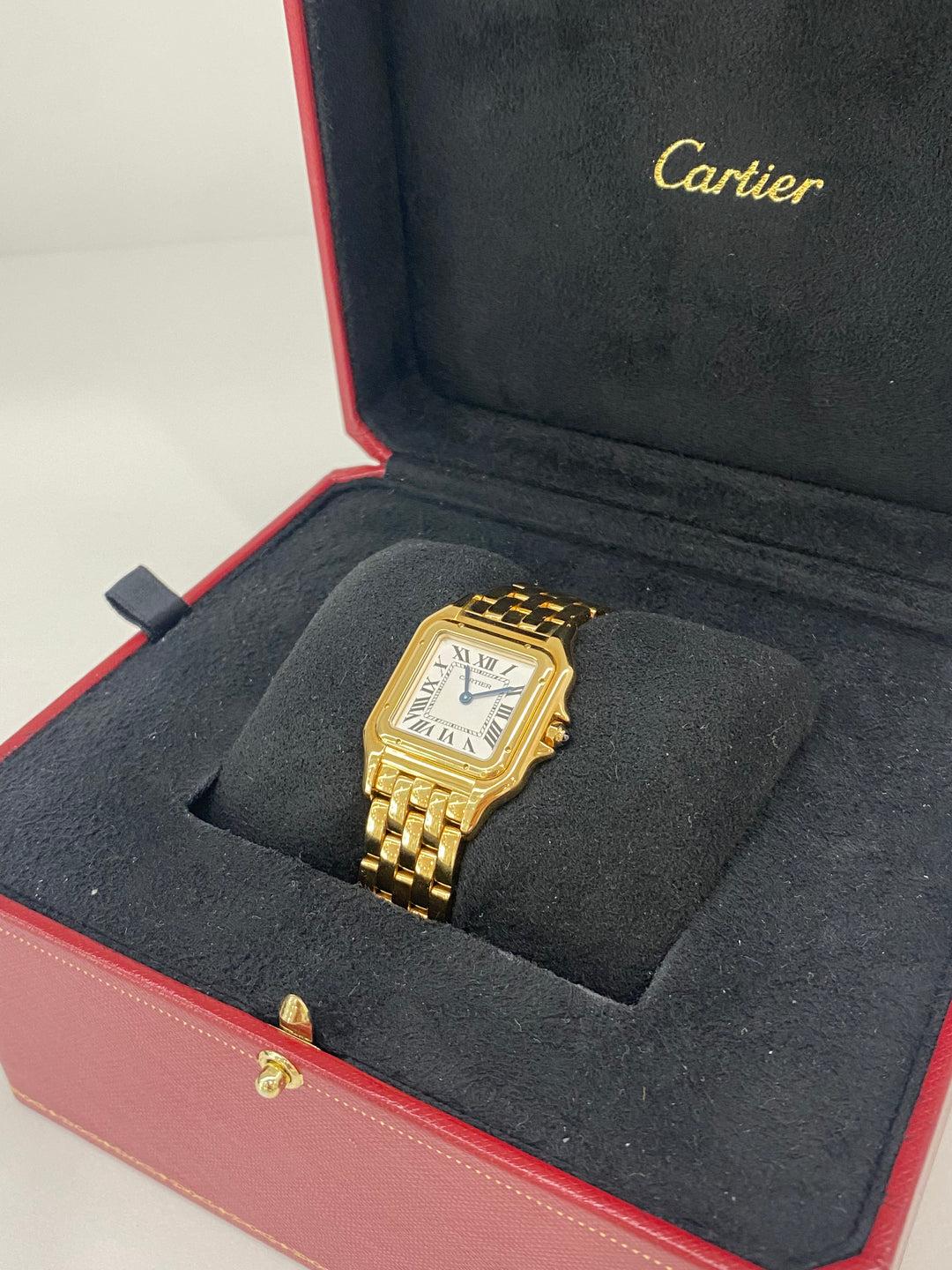 Cartier Panthere-Uhr Gelbgold - Medium im Zustand „Hervorragend“ im Angebot in Double Bay, AU