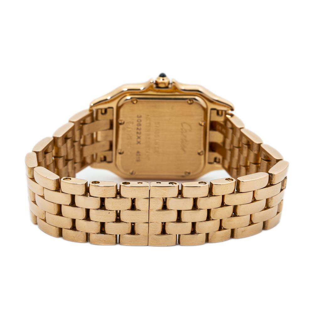 Contemporary Cartier Panthere WGPN0007 4019 18K Rose Gold Ladies Quartz Midsize Watch For Sale
