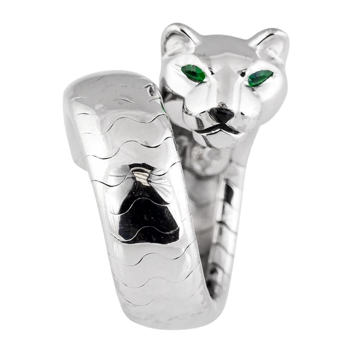 Cartier Panthere White Gold Ladies Ring