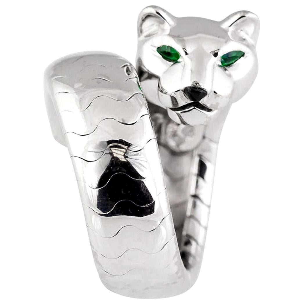 Cartier Panthere White Gold Ladies Ring