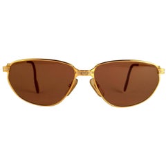 Cartier Panthere Windsor 55mm Cat Eye Sunglasses 18K Heavy Plated France