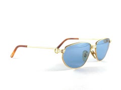 Cartier Panthere Windsor 55mm Cat Eye Sunglasses 18K Heavy Plated France