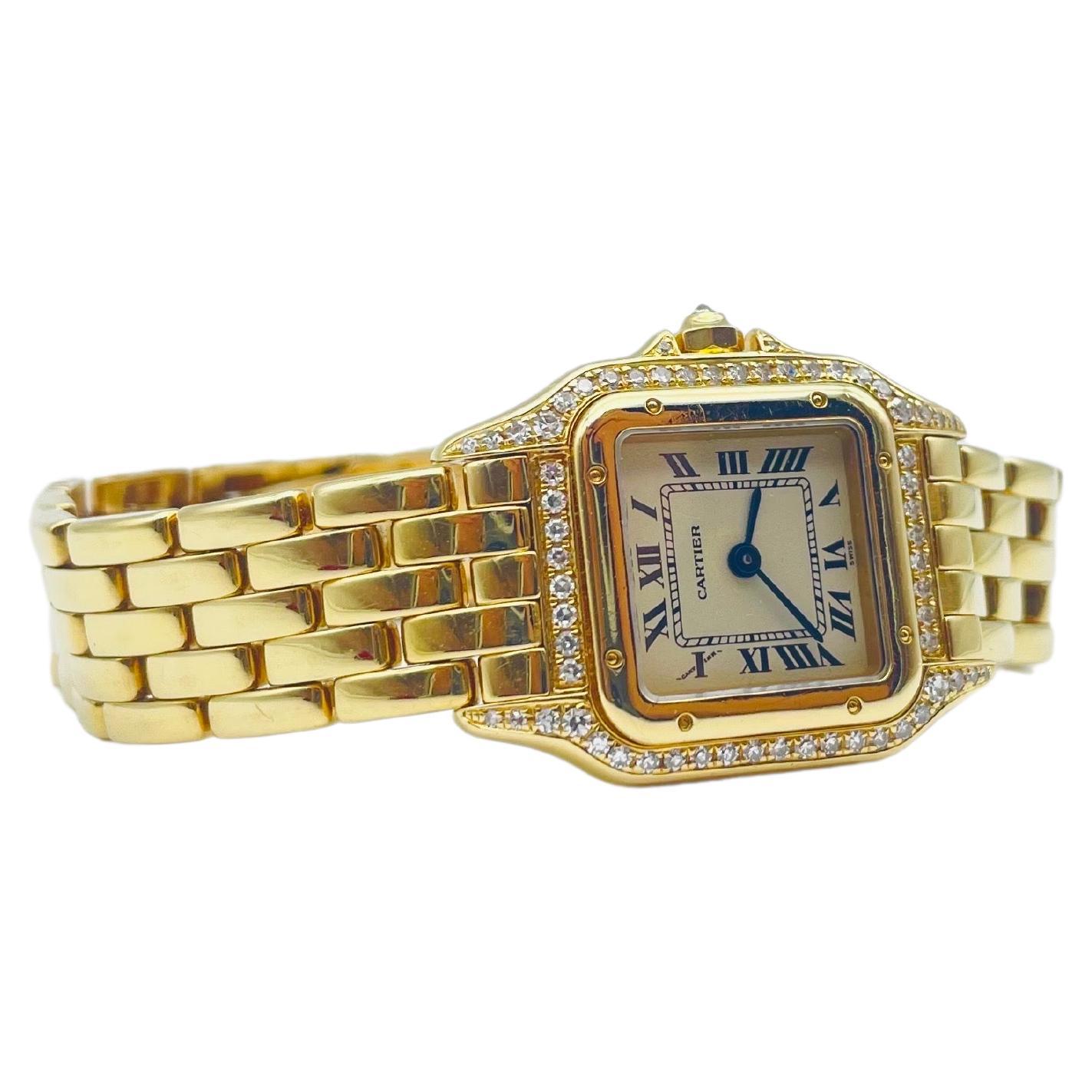 Cartier Panthere with factory diamond roman dial 4