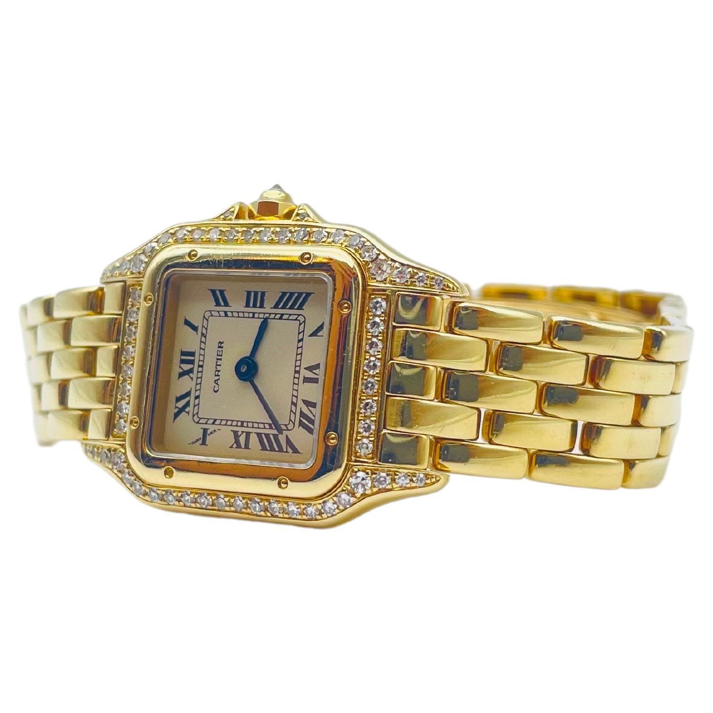 Cartier Panthere with factory diamond roman dial 3