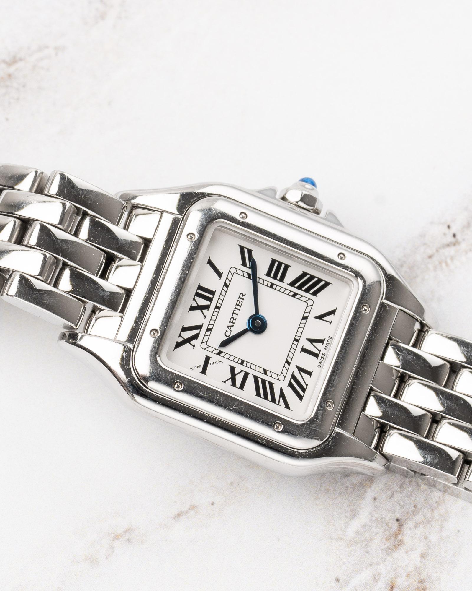Cartier Panthere WSPN0006 SM Quadrante Bianco Acciaio Anni 2000 In condizioni buone in vendita a SYDNEY, AU