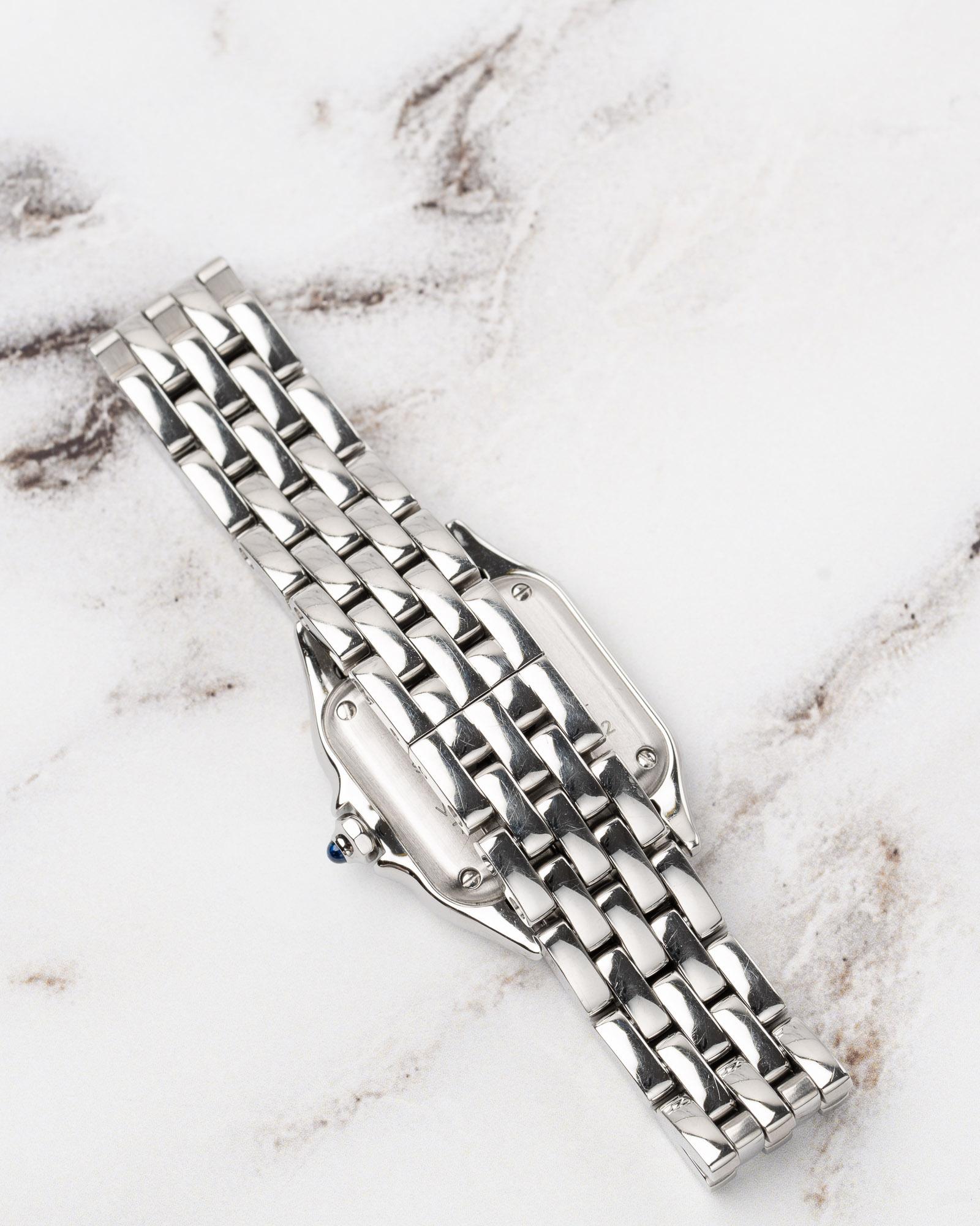 Cartier Panthere WSPN0006 SM Quadrante Bianco Acciaio Anni 2000 in vendita 2