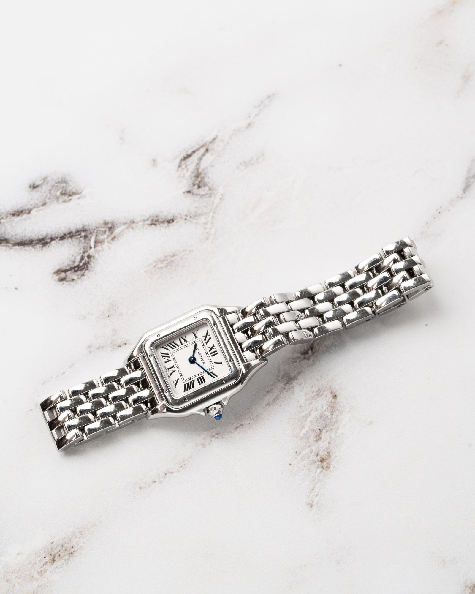 Cartier Panthere WSPN0006 SM Quadrante Bianco Acciaio Anni 2000 in vendita 3