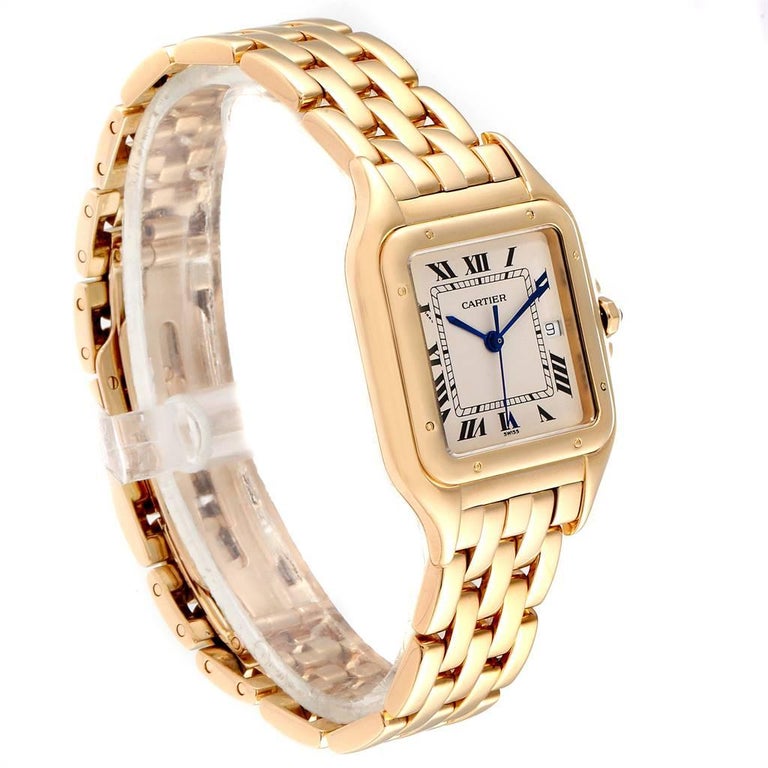 Cartier Panthere XL Blue Sapphire Yellow Gold Unisex Watch W25014B9 For ...