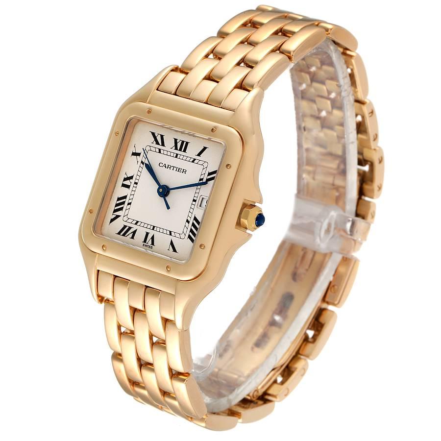 Cartier Panthere XL Unisex-Uhr mit blauem Saphir in Gelbgold W25014B9 im Angebot 1