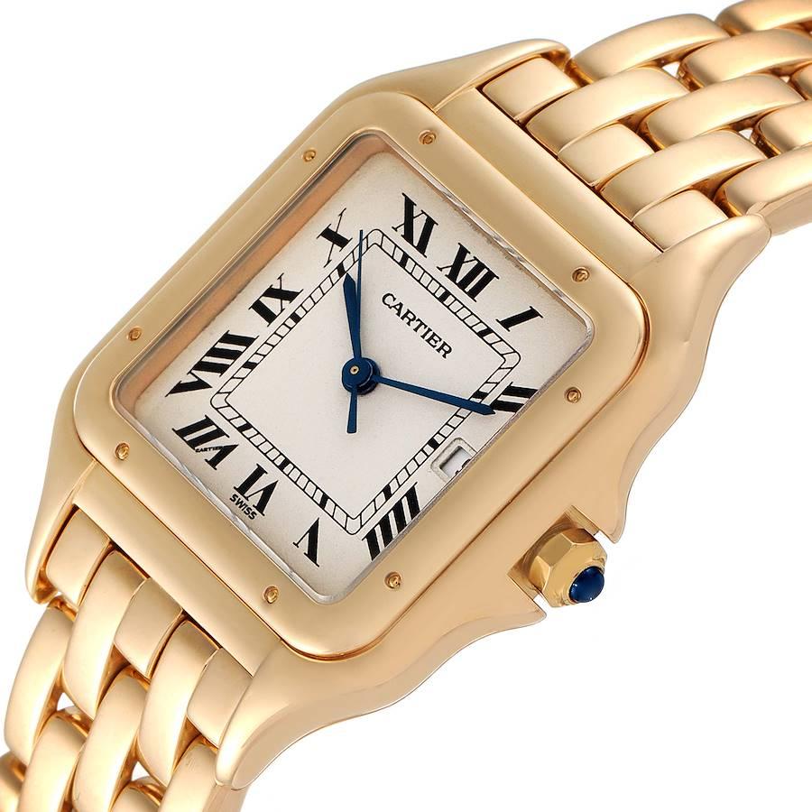 Cartier Panthere XL Unisex-Uhr mit blauem Saphir in Gelbgold W25014B9 im Angebot 2