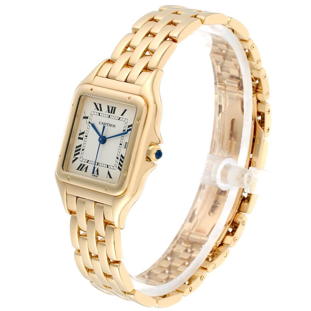 Cartier Panthere XL Blue Sapphire Yellow Gold Unisex Watch W25014B9 For Sale 2