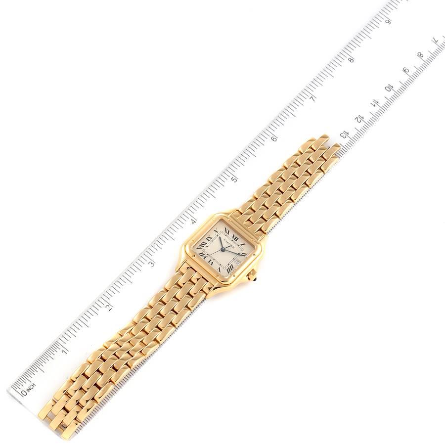 Cartier Panthere XL Unisex-Uhr mit blauem Saphir in Gelbgold W25014B9 im Angebot 5