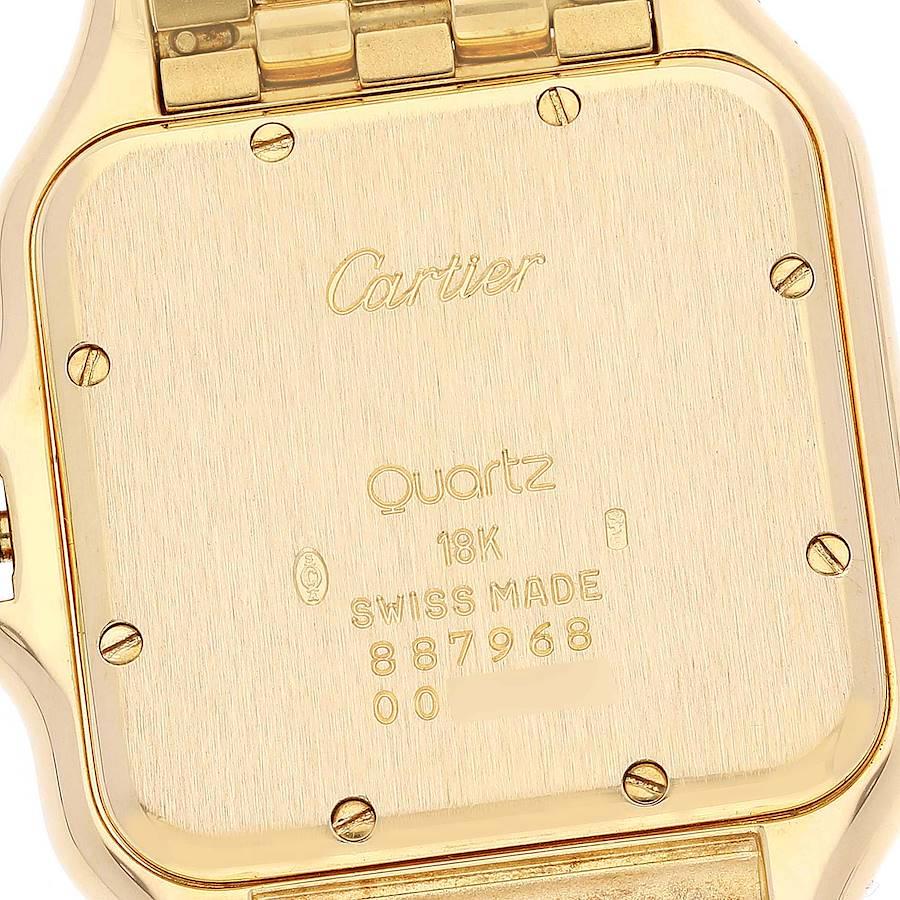 Men's Cartier Panthere XL Silver Dial Yellow Gold Mens Watch W25014B9 Box Papers For Sale