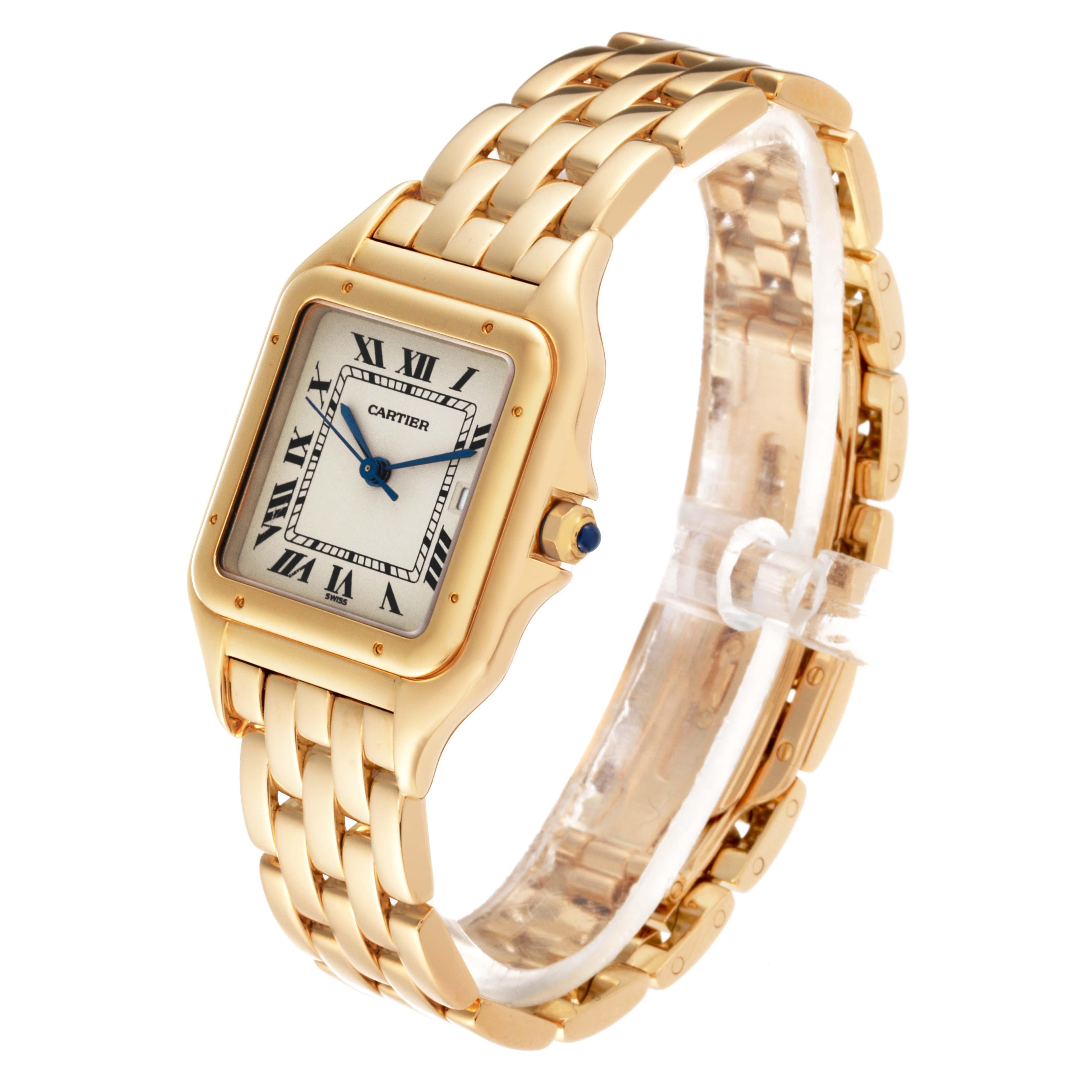 Cartier Panthere XL Yellow Gold Mens Watch W25014B9 For Sale 2