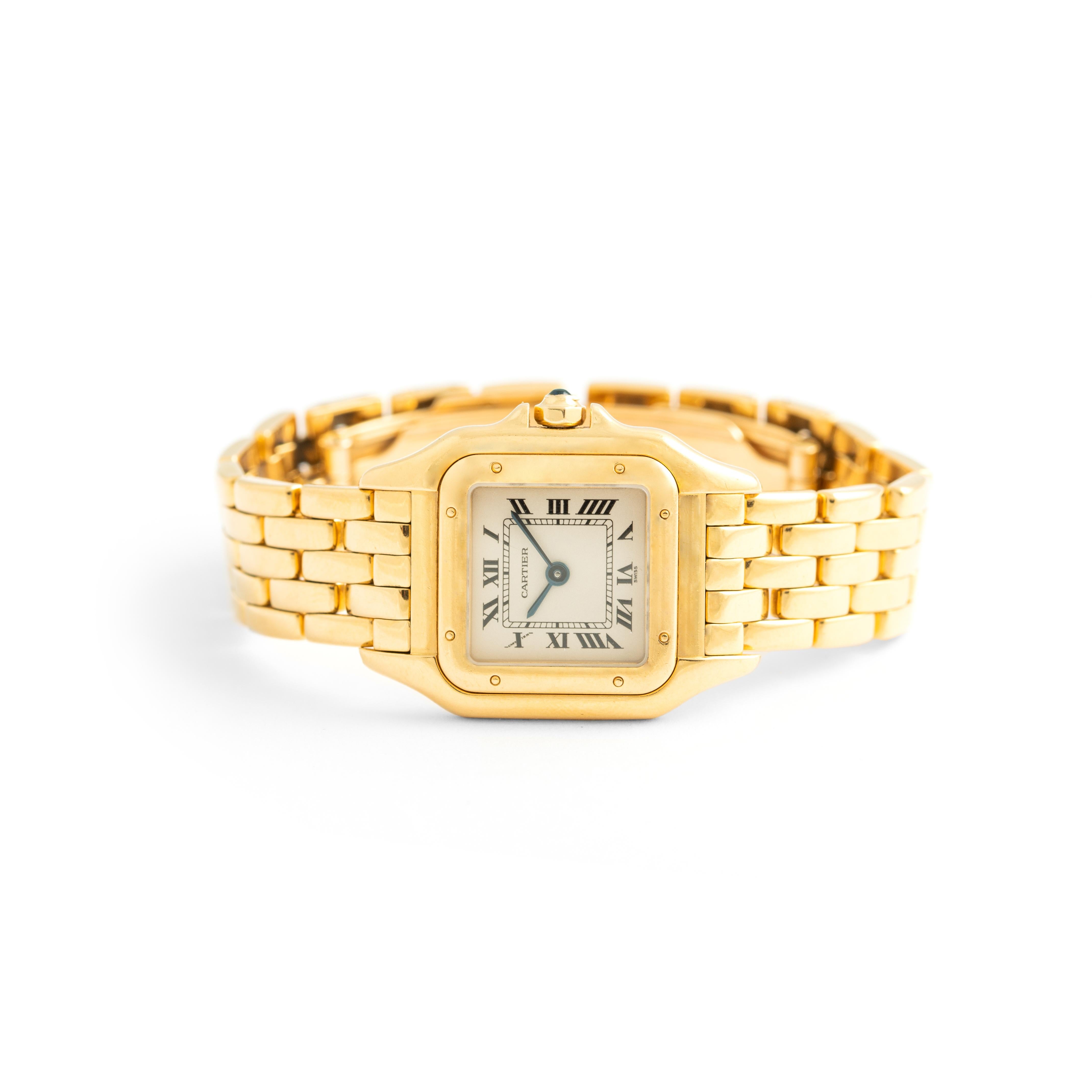 Women's or Men's Cartier Panthere Yellow Gold 18k Wristwatch