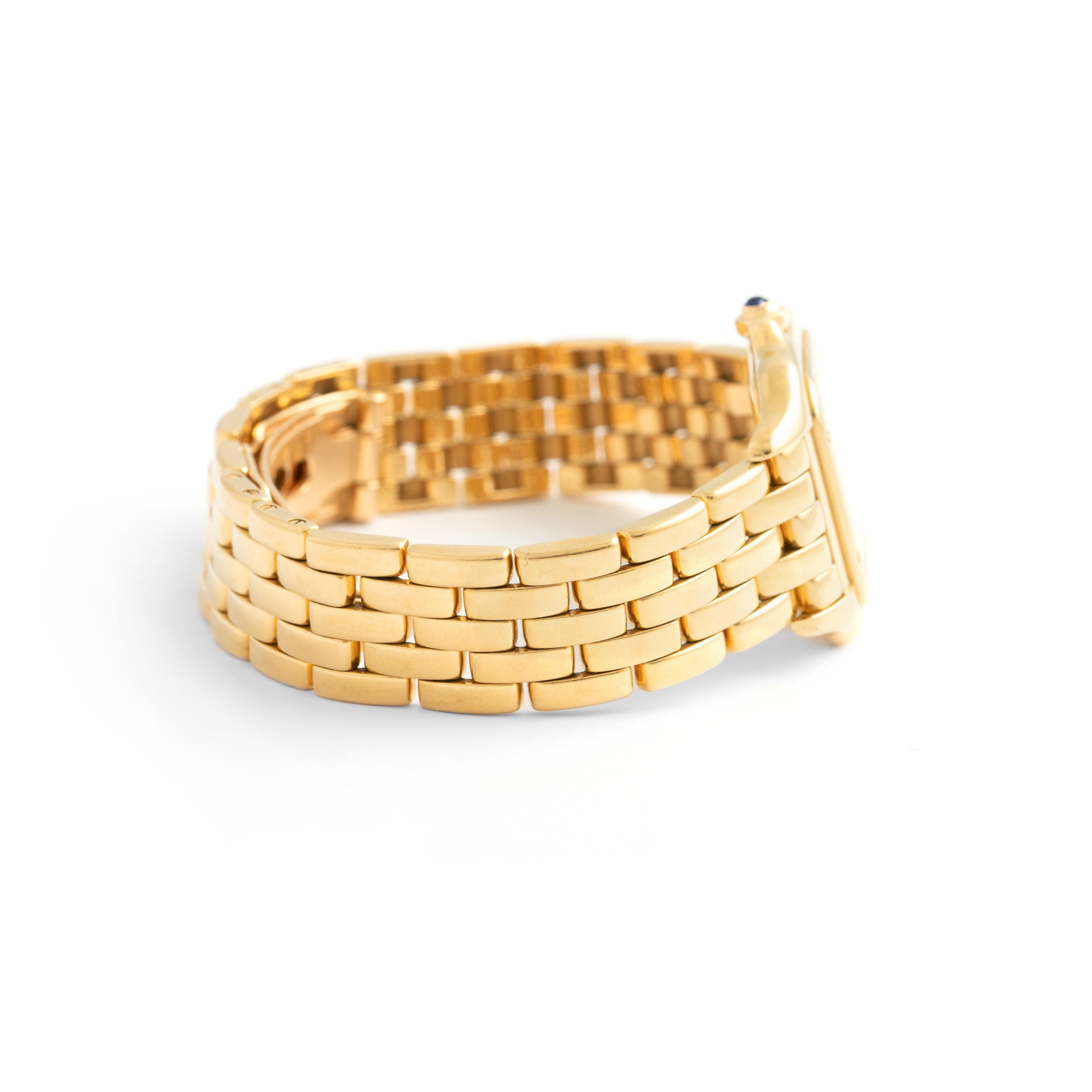 Cartier Panthere Gelbgold-Armbanduhr aus 18 Karat 1