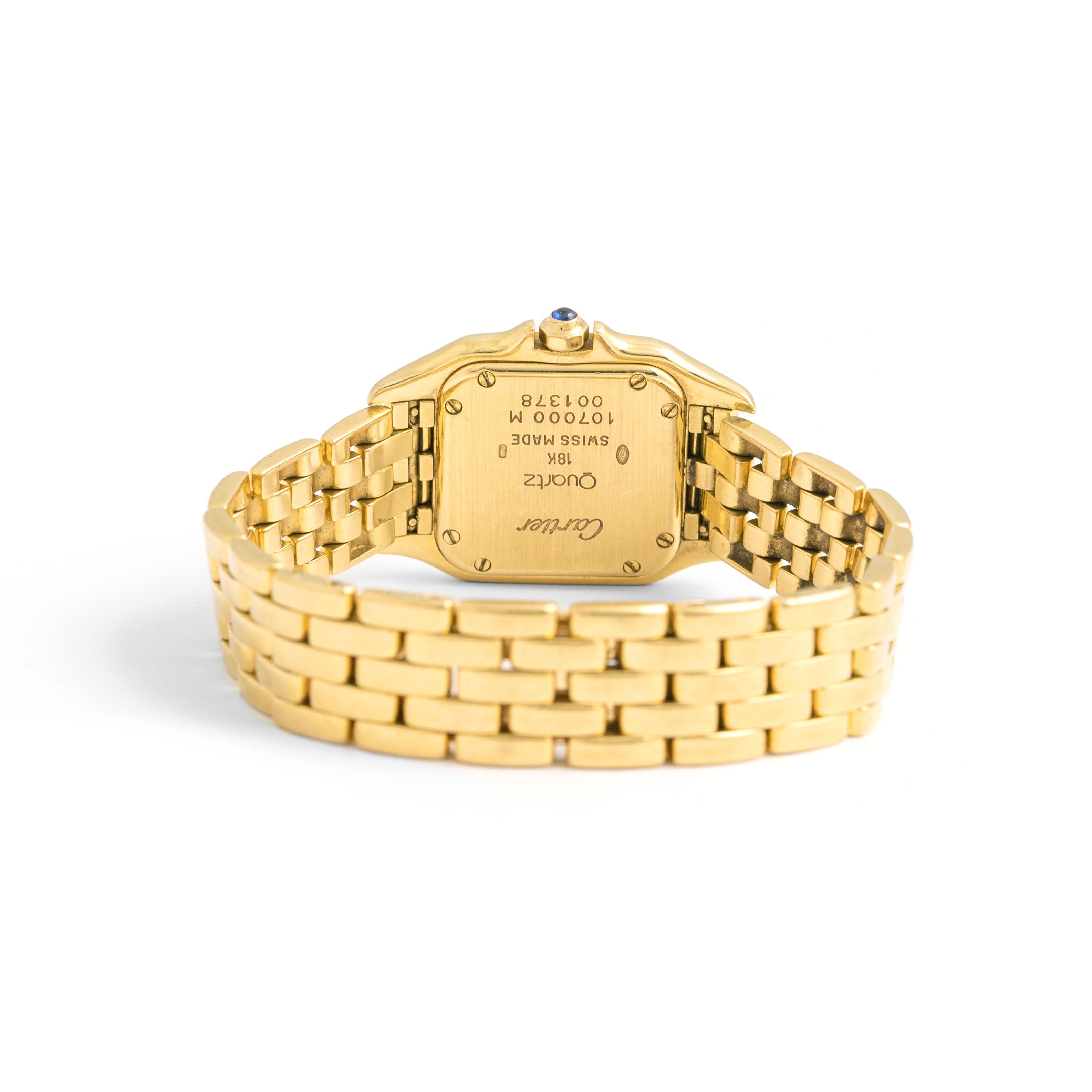 Cartier Panthere Gelbgold-Armbanduhr aus 18 Karat 4
