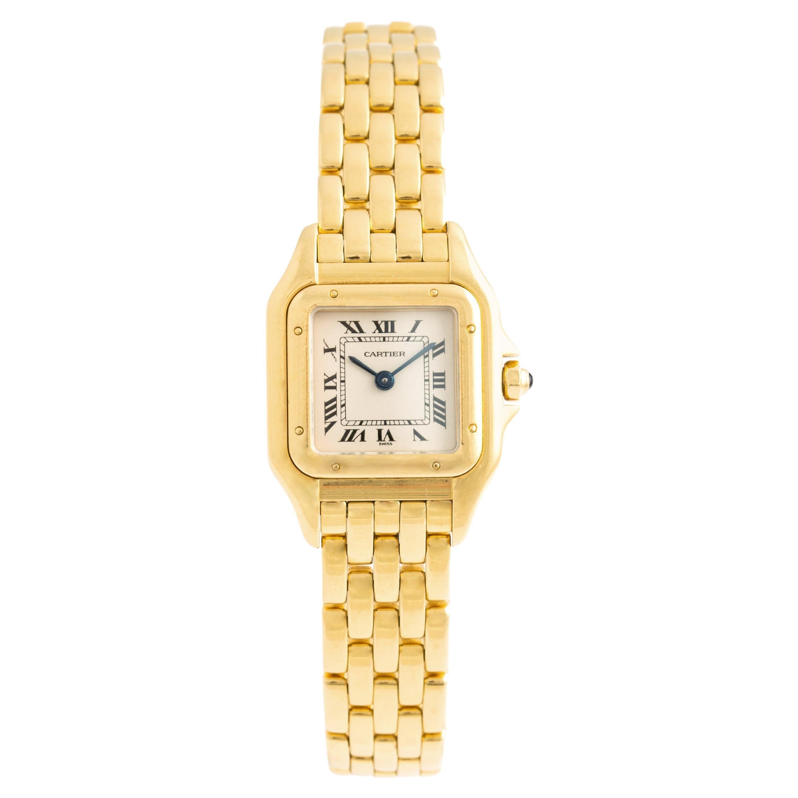 Cartier Panthere Gelbgold-Armbanduhr aus 18 Karat