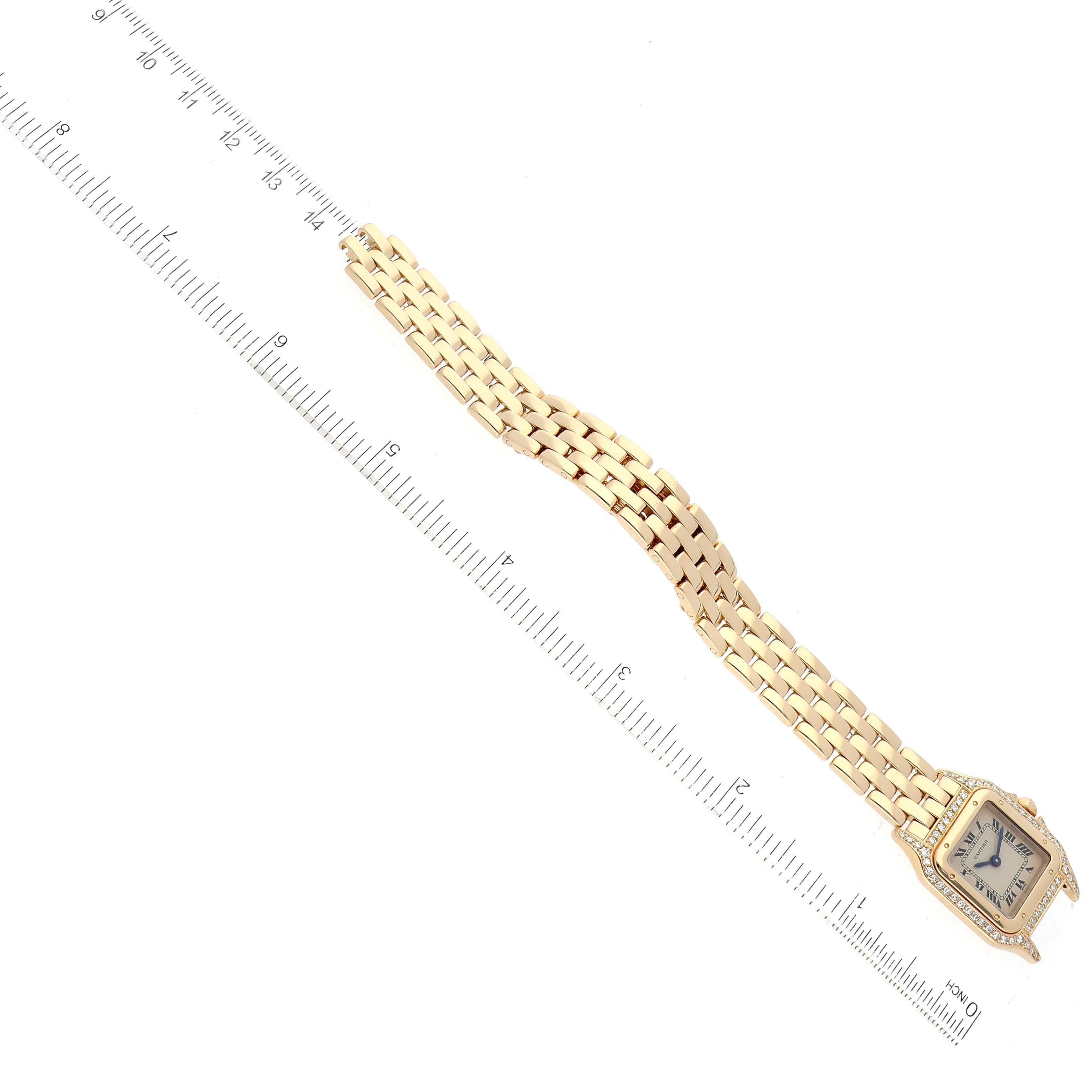 Cartier Panthere Yellow Gold Diamond Ladies Watch WF3071B9 5