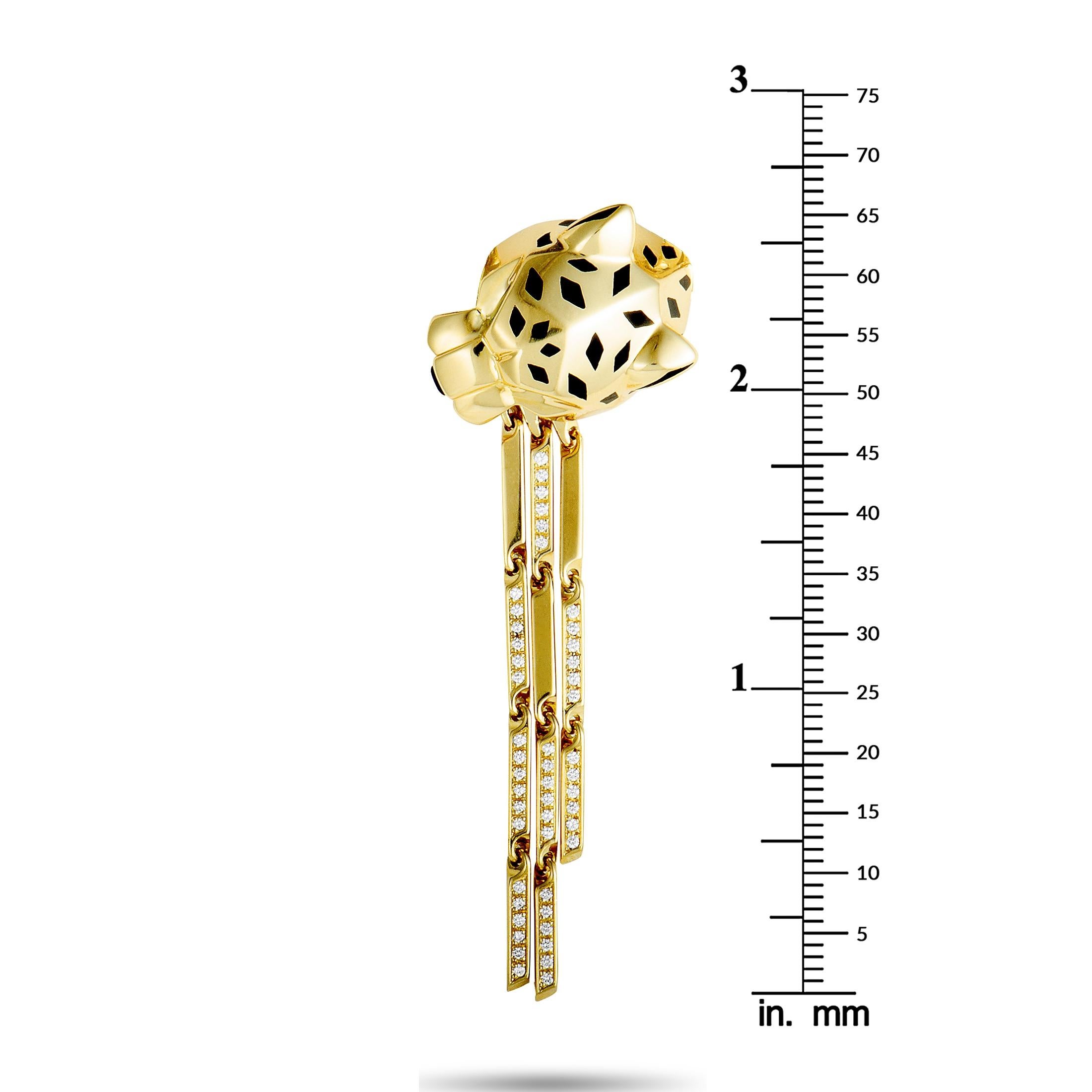 Cartier Panthère Yellow Gold Diamond Panther Pendant Necklace 1
