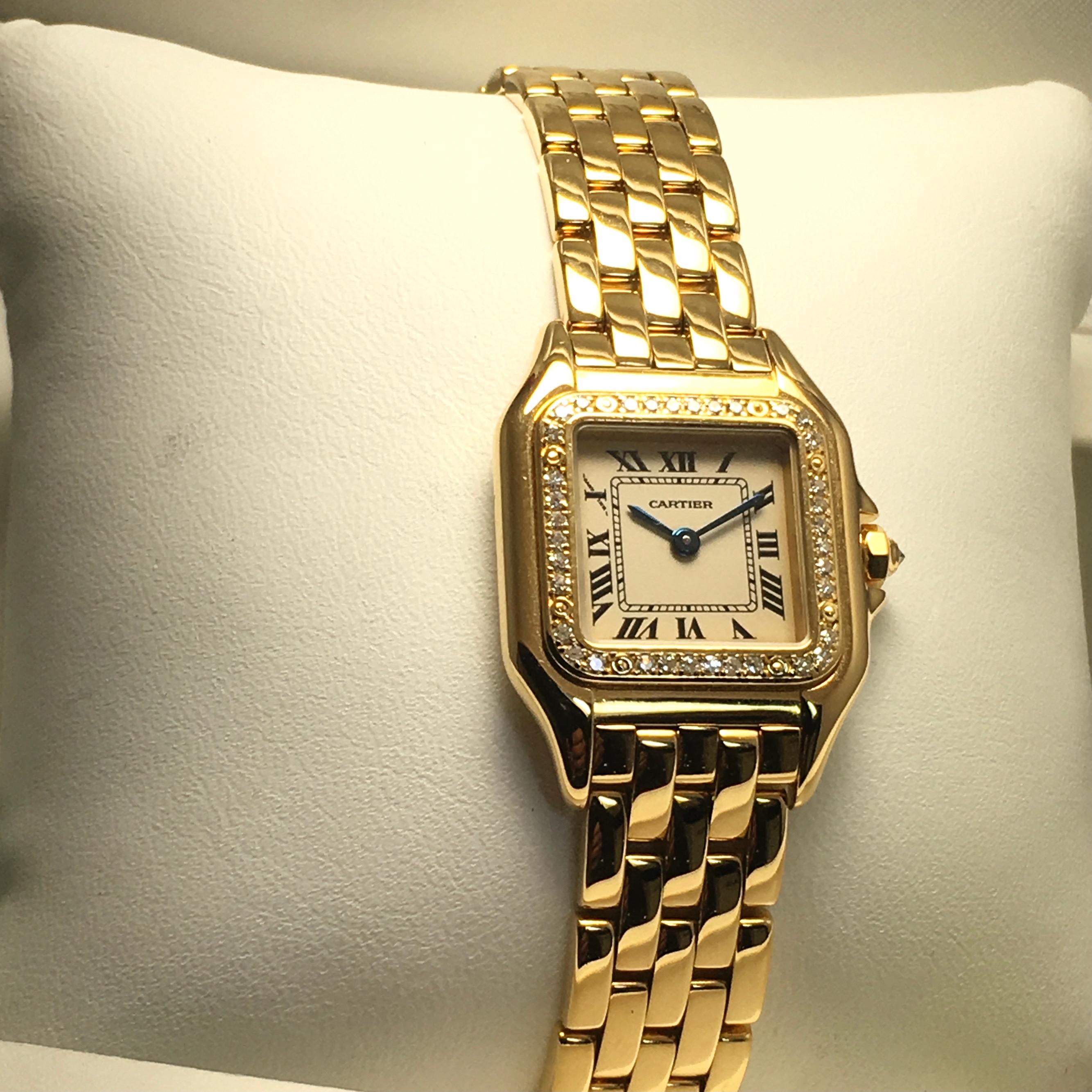 Cartier Panthère, Yellow Gold, Diamonds, Reference 1280-2, Mint Condition 5
