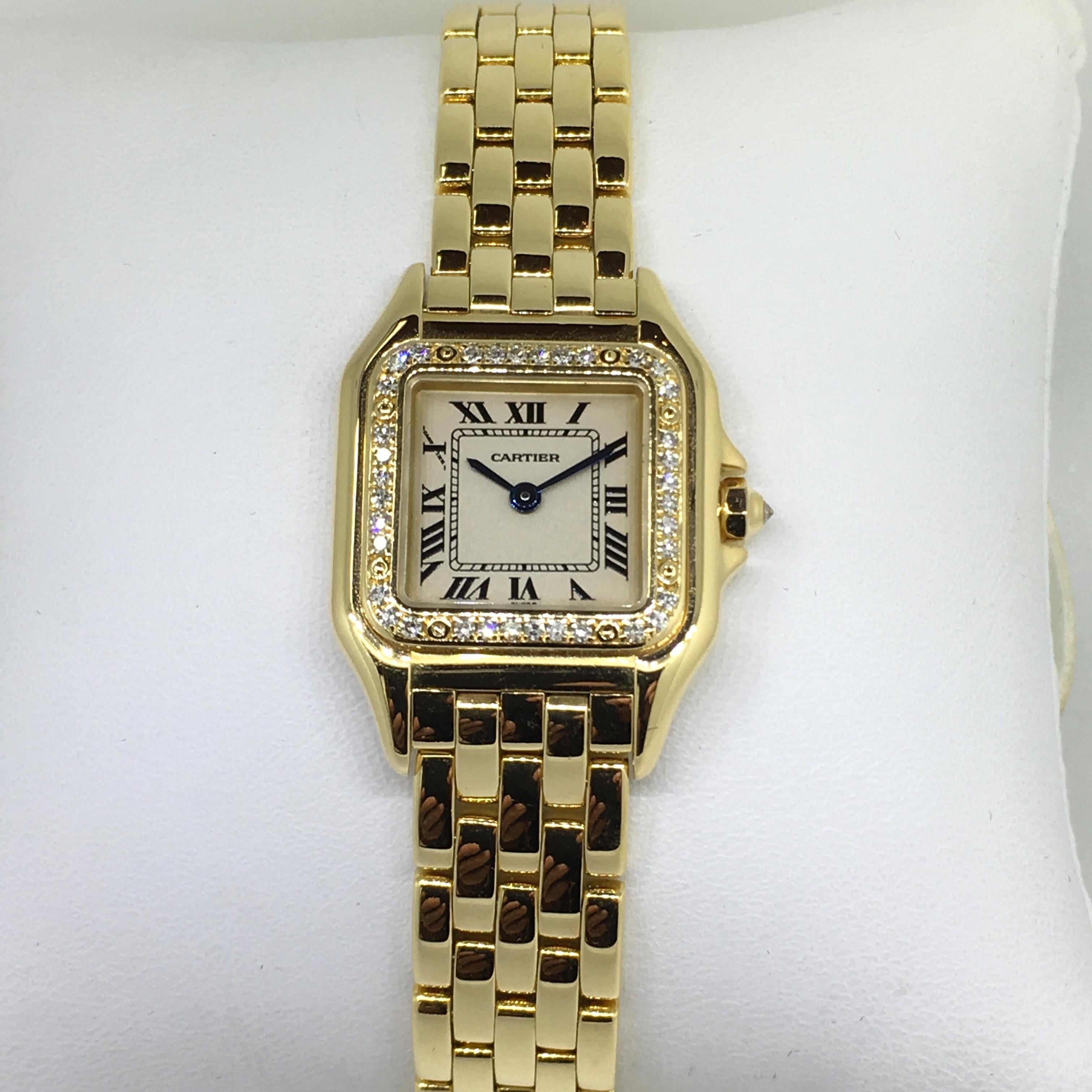Cartier Panthère, Yellow Gold, Diamonds, Reference 1280-2, Mint Condition 6