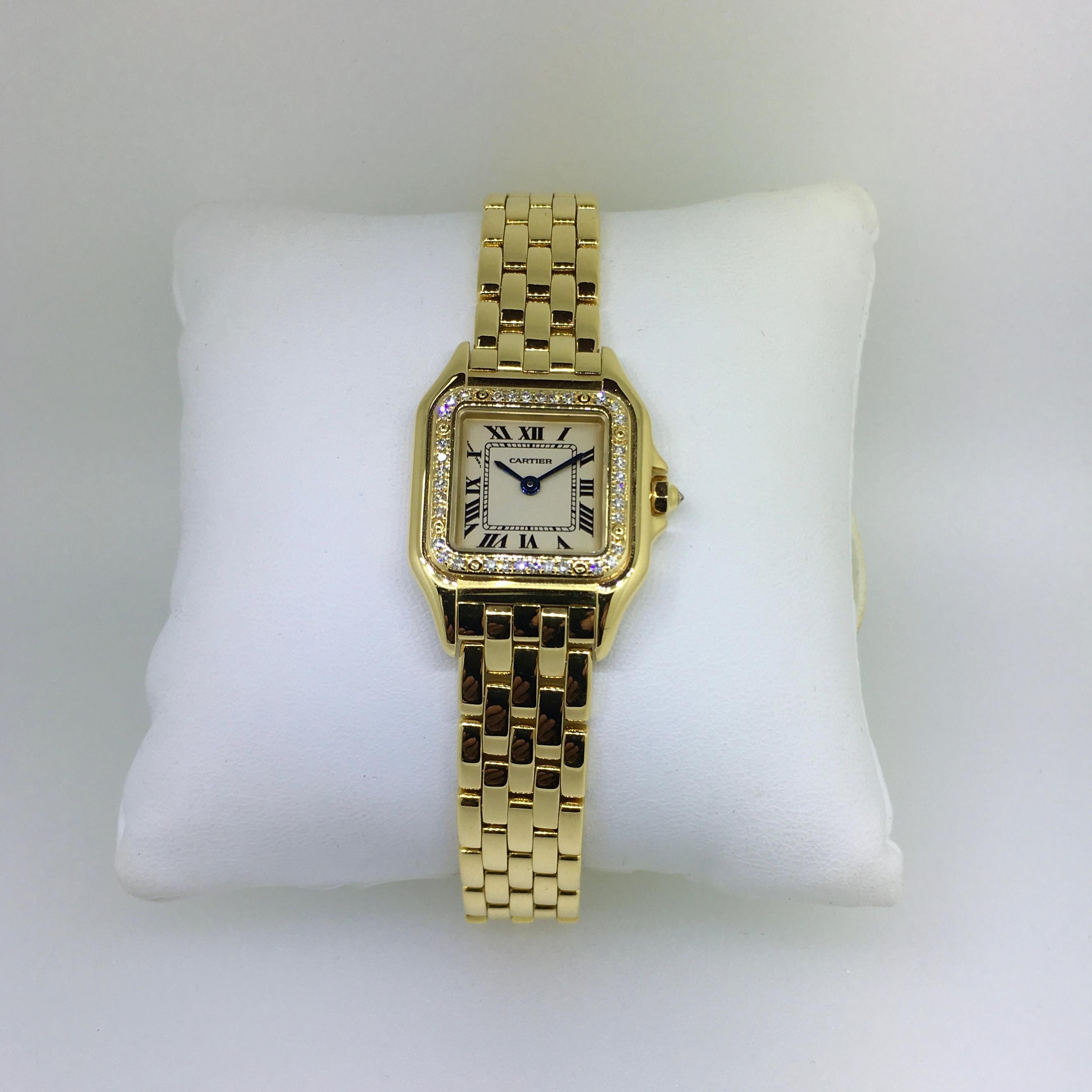 Cartier Panthère, Yellow Gold, Diamonds, Reference 1280-2, Mint Condition 7