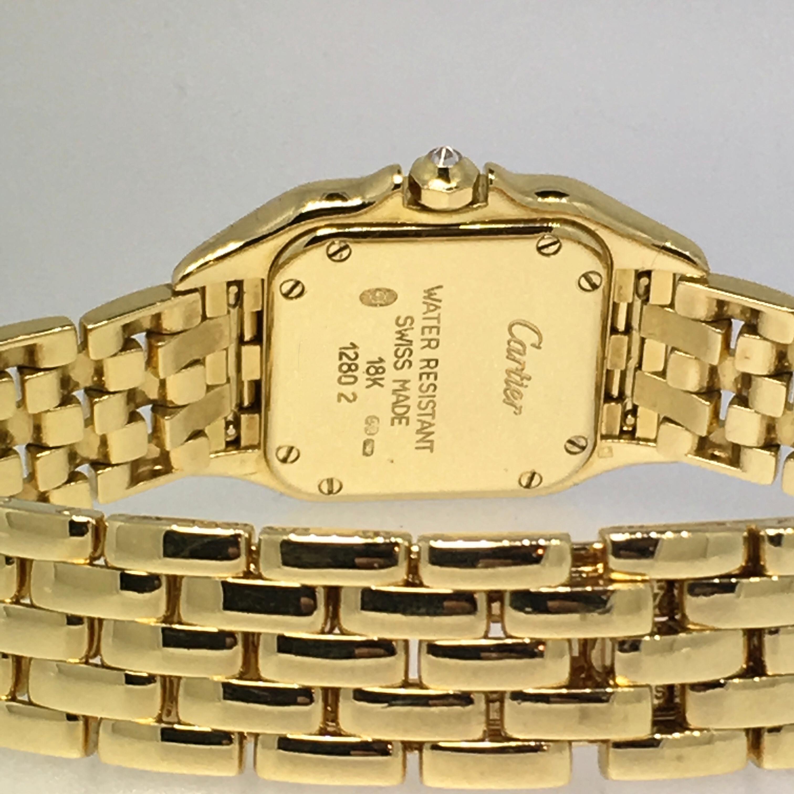 Cartier Panthère, Yellow Gold, Diamonds, Reference 1280-2, Mint Condition 1