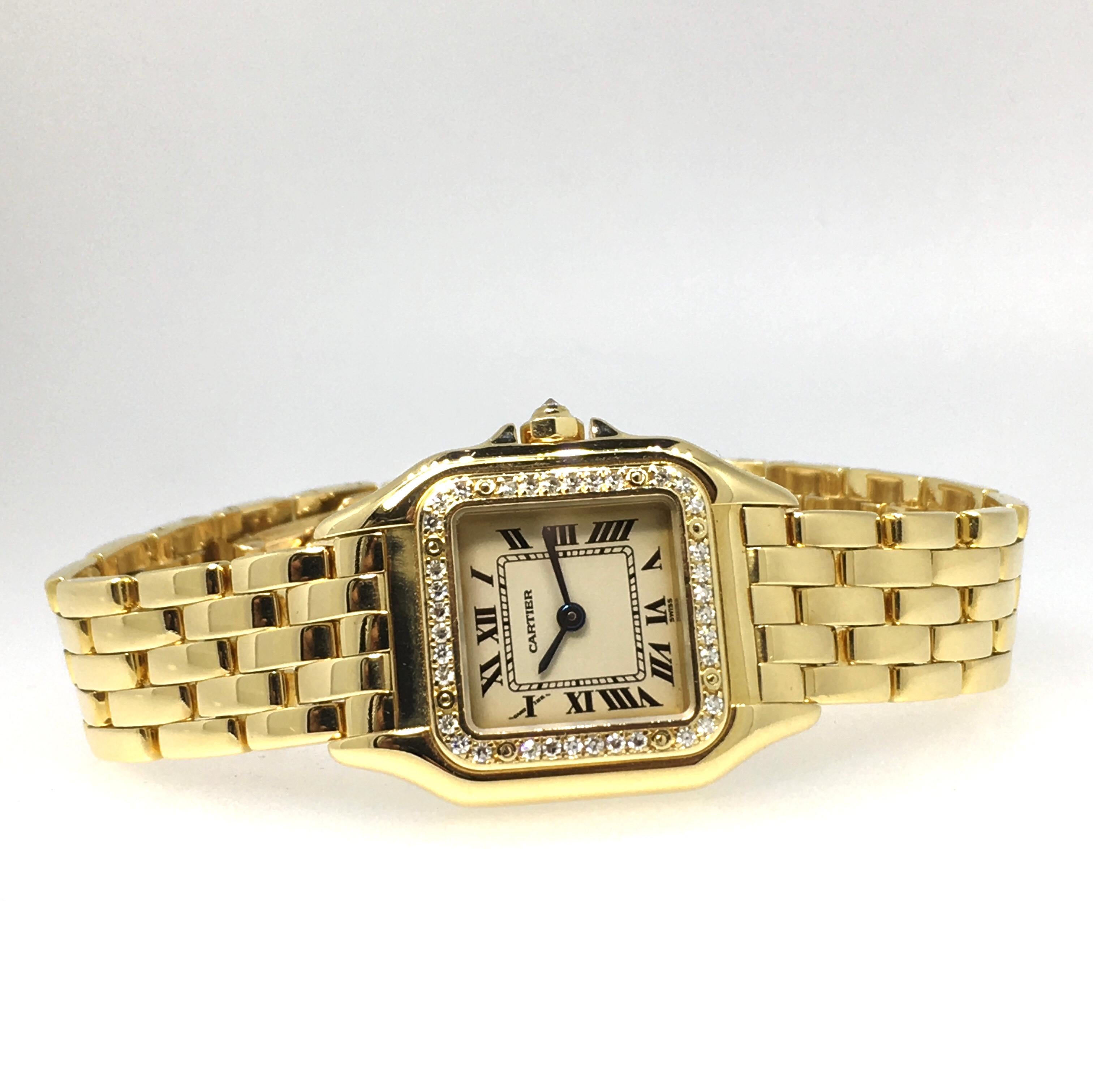 Cartier Panthère, Yellow Gold, Diamonds, Reference 1280-2, Mint Condition 3