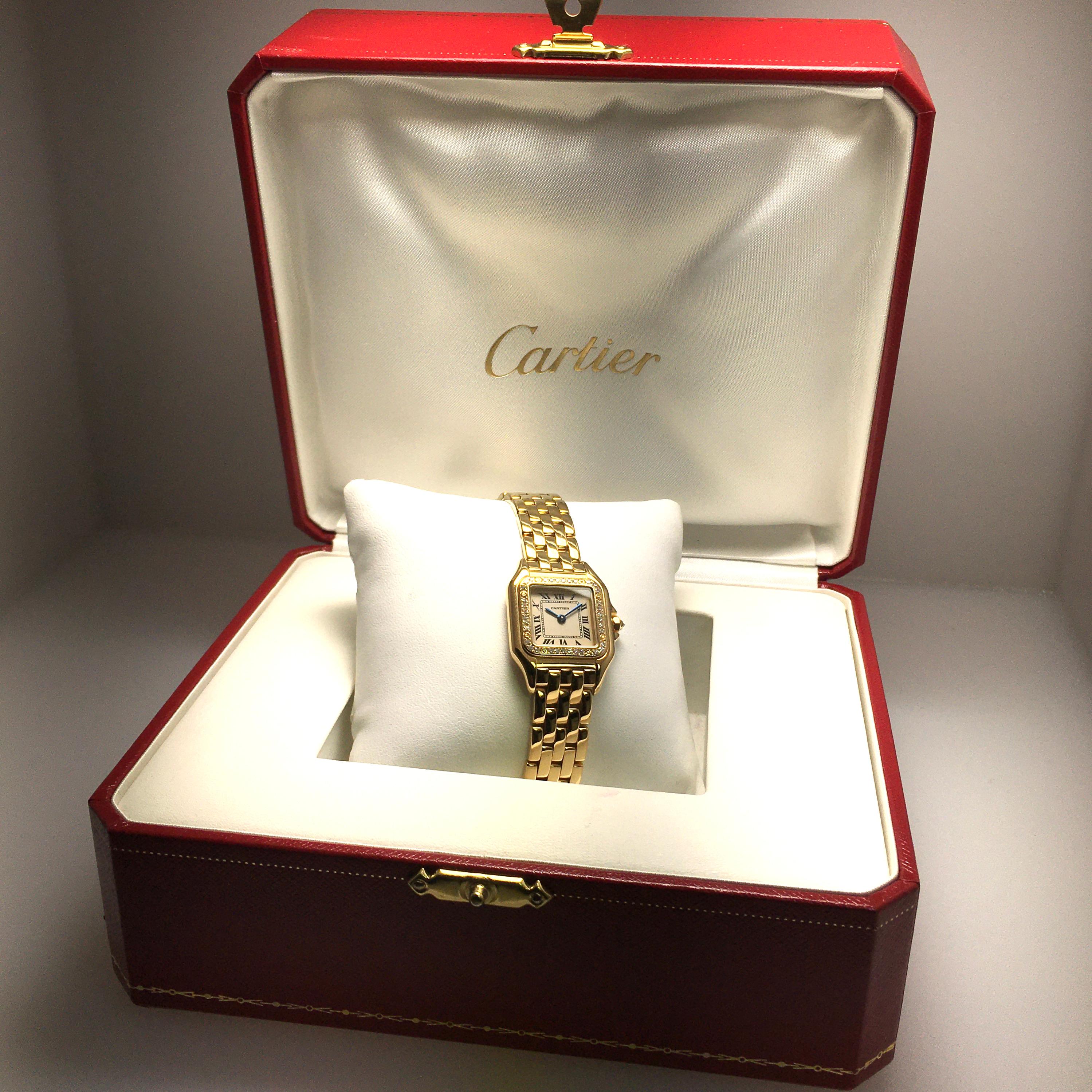 Cartier Panthère, Yellow Gold, Diamonds, Reference 1280-2, Mint Condition 4