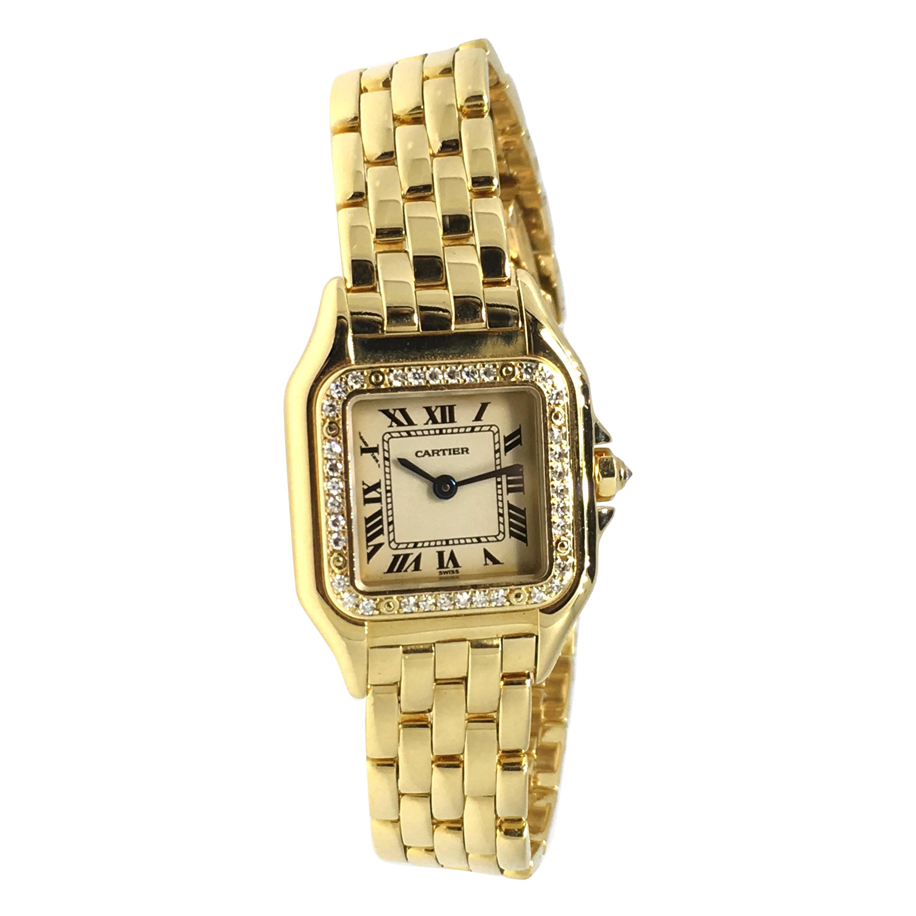 Cartier Panthère, Yellow Gold, Diamonds, Reference 1280-2, Mint Condition