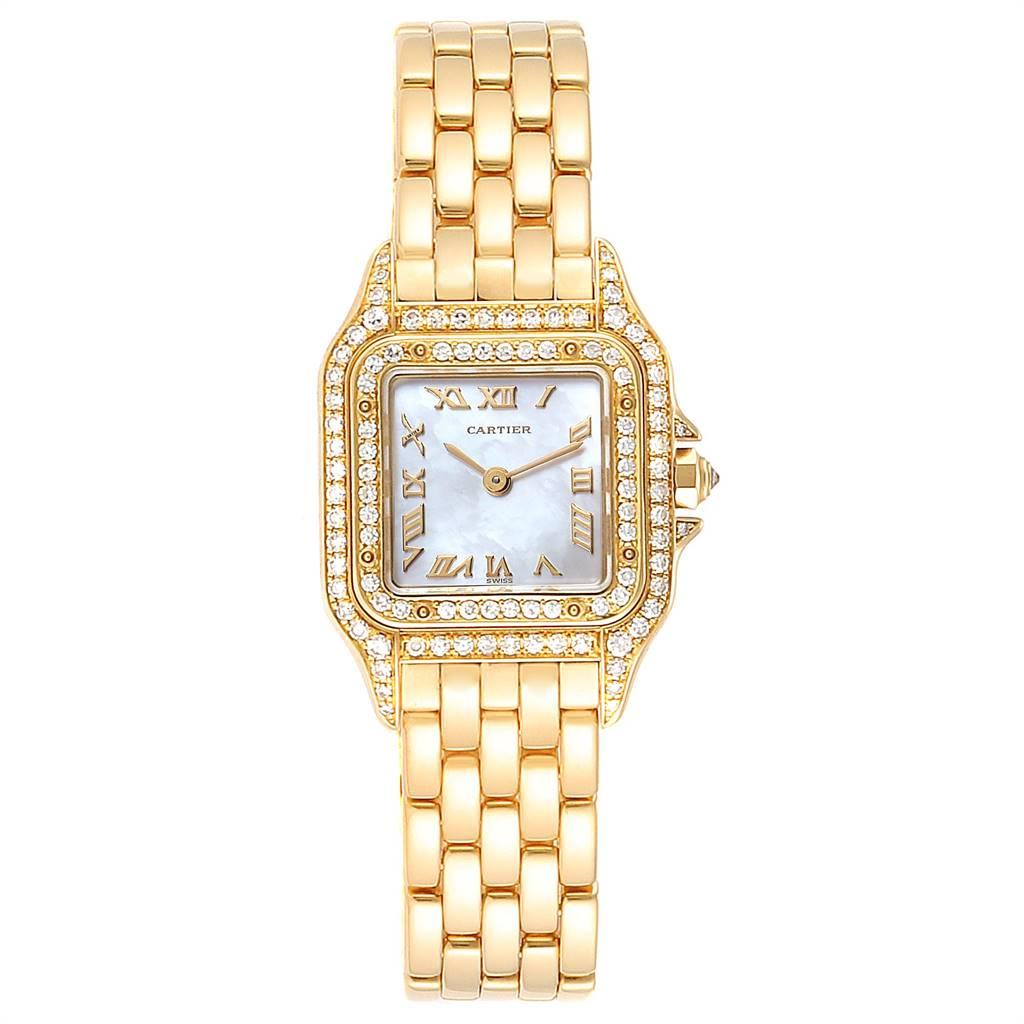 cartier watch mother of pearl