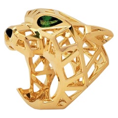 Cartier Panthère Yellow Gold Openwork Panther Head Ring