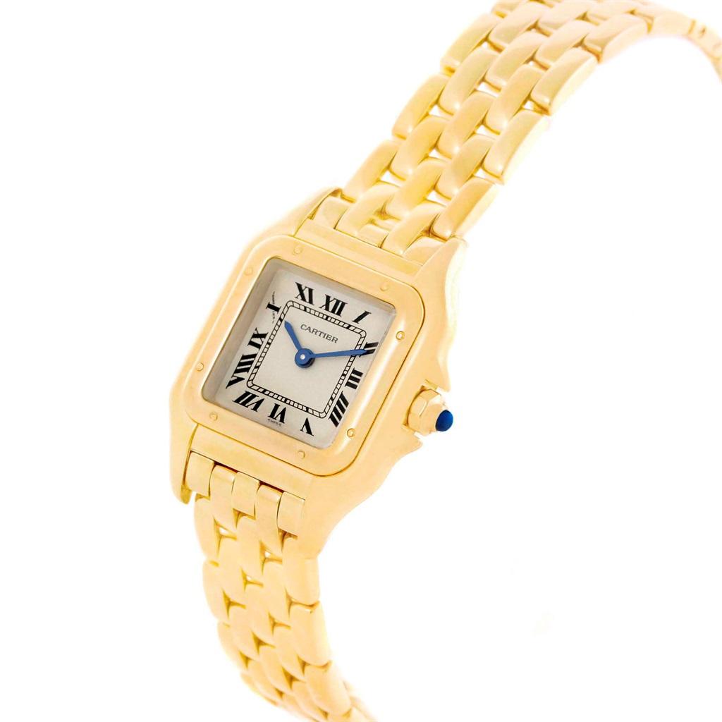 Cartier Panthere Yellow Gold Small Quartz Ladies Watch W25022B9 In Excellent Condition For Sale In Atlanta, GA