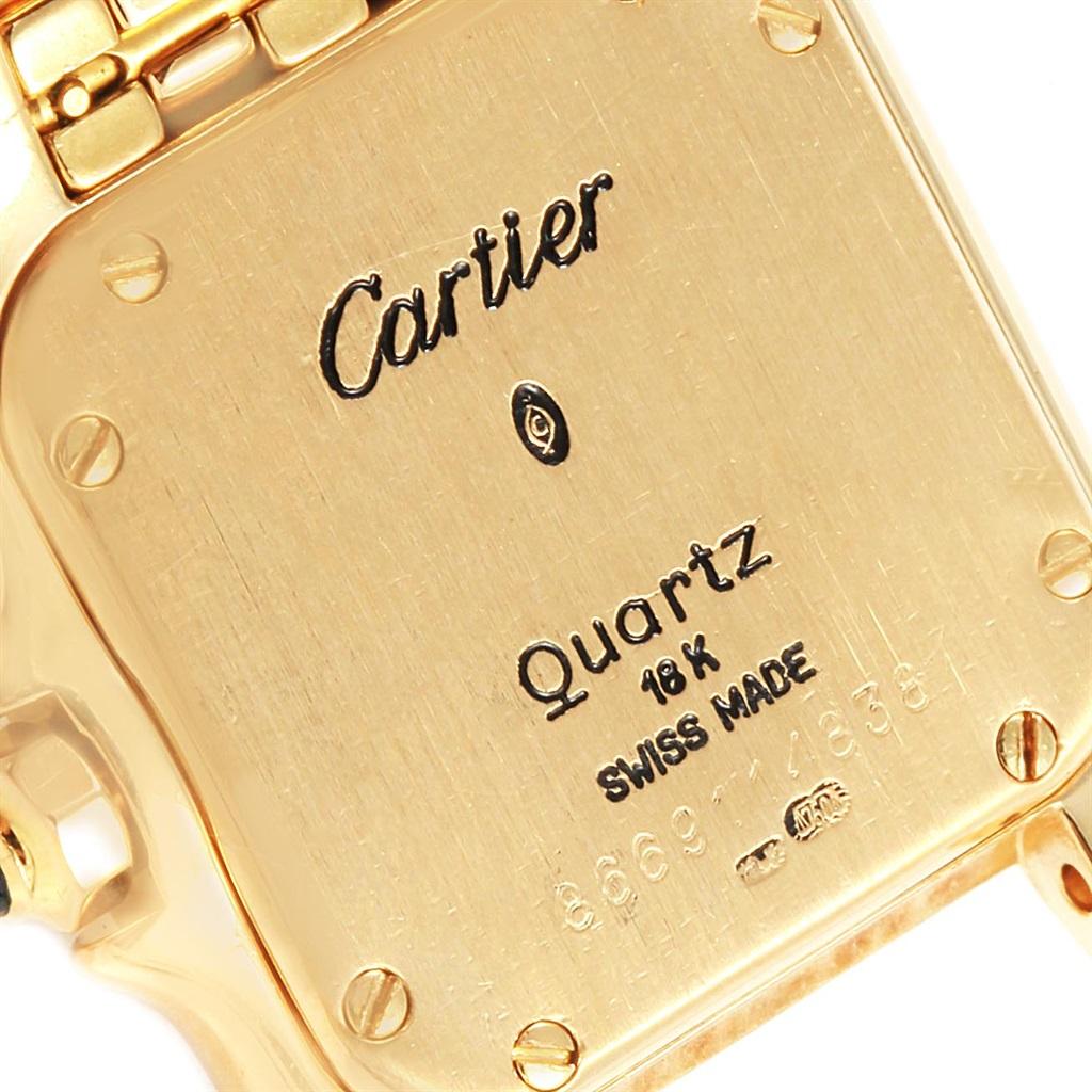 Cartier Panthere Yellow Gold Small Quartz Ladies Watch W25022B9 In Excellent Condition In Atlanta, GA