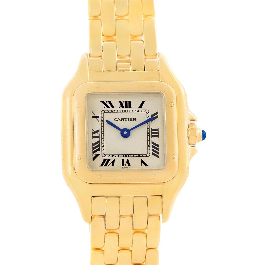 Women's Cartier Panthere Yellow Gold Small Quartz Ladies Watch W25022B9 For Sale