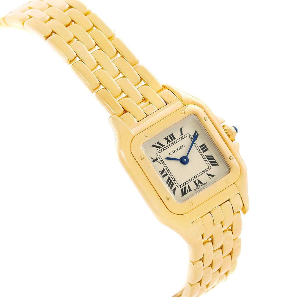 Cartier Panthere Yellow Gold Small Quartz Ladies Watch W25022B9 For Sale 1