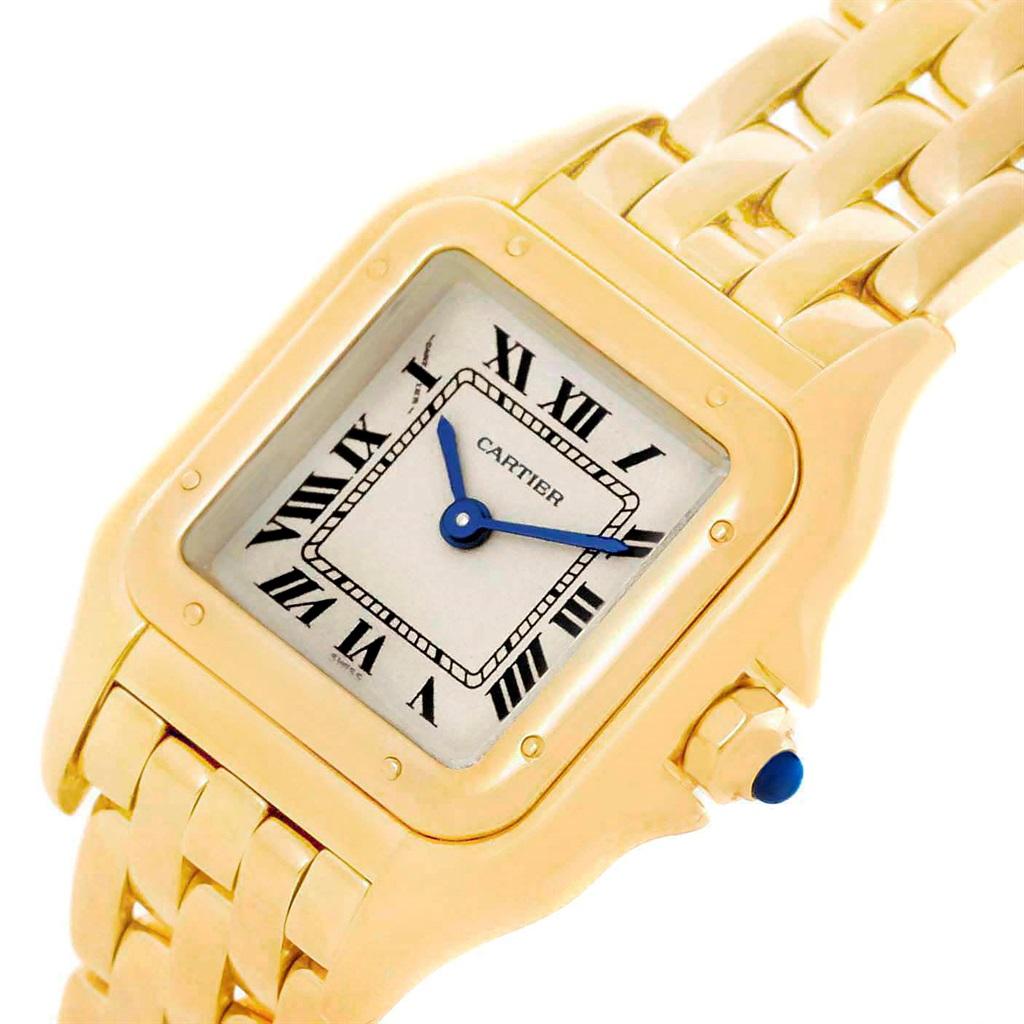 Cartier Panthere Yellow Gold Small Quartz Ladies Watch W25022B9 For Sale 3