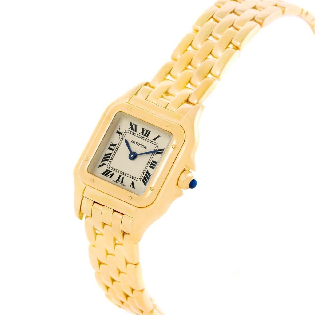 Cartier Panthere Yellow Gold Small Quartz Ladies Watch W25022B9 For Sale 5