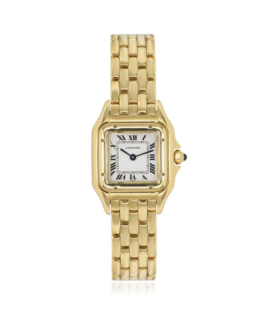 Cartier Panthere Yellow Gold Watch W25022B9 In Excellent Condition In London, GB