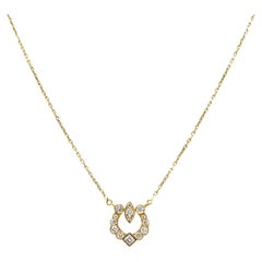 Cartier Cartier Paris 0,55 Karat Diamant Französisch 18 Karat Gold Hufeisen Station Halskette