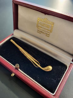 Cartier Paris 18 Ct Gold 'Golf' Tie Clip, Circa 1940s