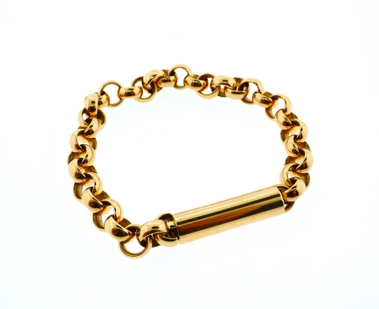 Cartier Paris 18 Karat Yellow Gold ID Bracelet at 1stDibs cartier id
