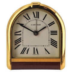 Cartier Paris 18ct Vergoldetes Gehäuse Romane Pendulette Quarzwecker